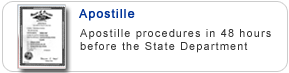 Apostille procedures in 48 hours before the State Department